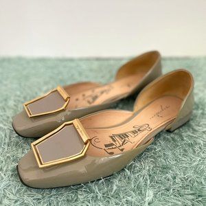 Independent Designer Brand - Size 7 - Pointed Metal Buckle women flats